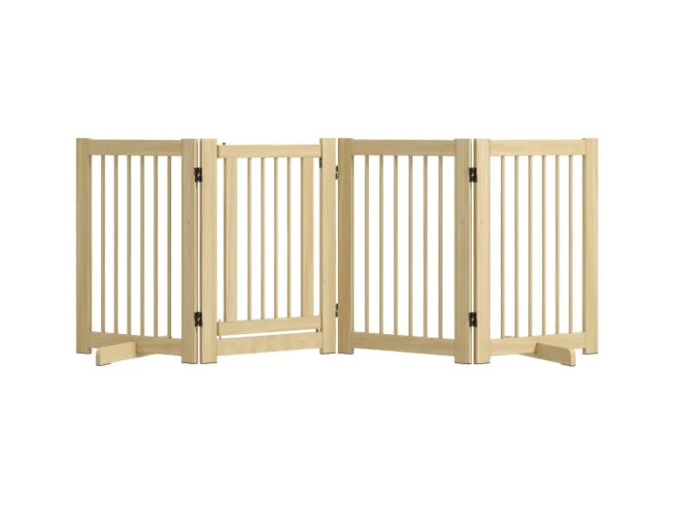PawHut Schutzgitter Kiefernholz Naturholz 204L x 36B x 75H cm* Kleintierbedarf