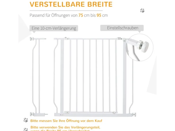 PawHut Schutzgitter Zwei-Wege-Öffnung* Hundebedarf