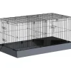 PawHut Small Animal Cage Stahl Oxfordstoff Schwarz 121L x 61B x 61H cm* Kleintierbedarf