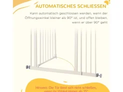 PawHut Türschutzgitter mit Auto-Close