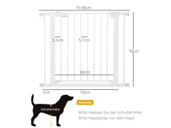 PawHut Türschutzgitter Verstellbar Auto-Close* Hundebedarf