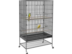 PawHut Vogelkäfig mit Sitzstangen Ablage Bodenwanne* Vogelbedarf