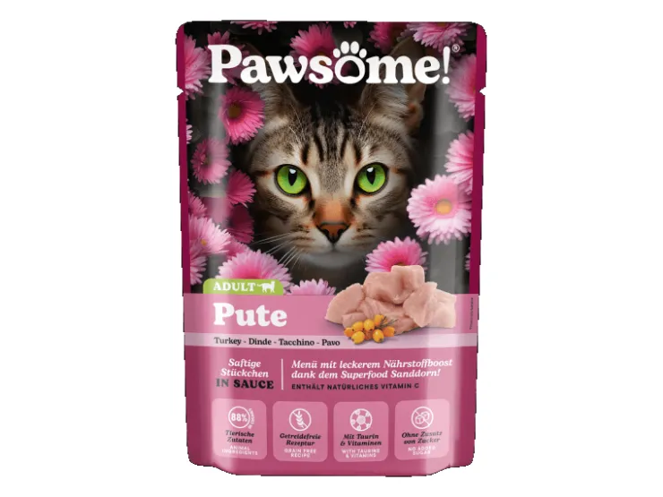 Pawsome Katzen-Nassfutter Adult Pute 85 g
