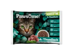 Pawsome Katzen-Nassfutter Adult Thunfisch 85 g 4er Flowpack* Katzenbedarf