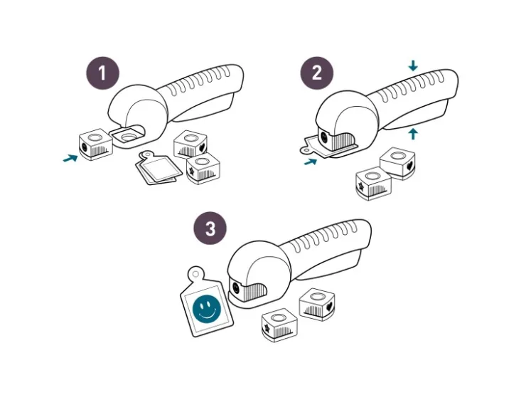 Pebaro Prägestempel-Set Papier Prägezange* Bastelzubehör