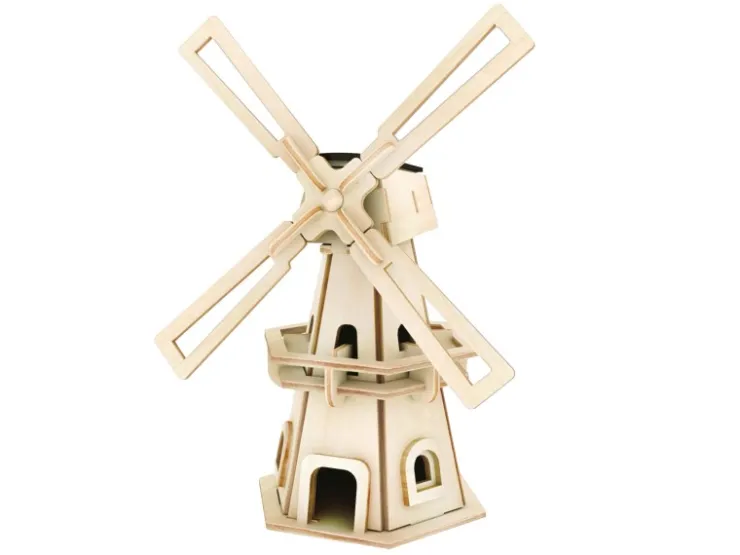 Pebaro Solar-Bausatz Windmühle mit Motor