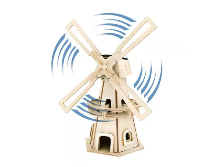 Pebaro Solar-Bausatz Windmühle mit Motor