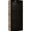 Pelipal Vitrinen-Wandschrank Quantum 05 Riviera Eiche quer NB 30 cm