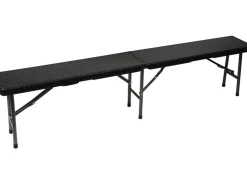 Perel Klappbank Polyrattan-Optik Schwarz* Sitzbänke