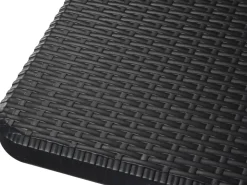 Perel Klappstuhl Polyrattan-Optik Schwarz