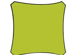 Perel Viereck-Sonnensegel 500 cm x 500 cm Limegrün* Überwürfe