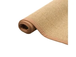 Pergamon Sisalteppich Natura Klassisch mit Bordüre Nuss 150x150cm* Bordüren