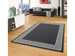 Pergamon Teppich Trendline Römisch Bordüre Anthrazit 80x150cm* Bordüren