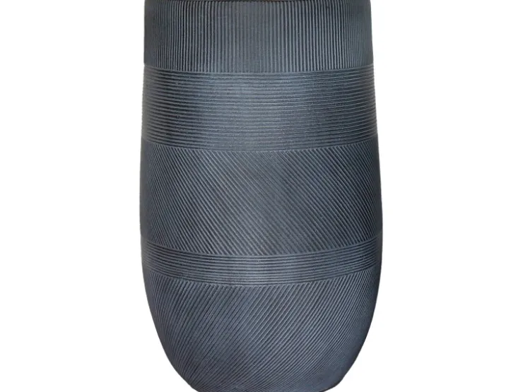 Pflanzgefäß Vase Ø 34 cm x 54 cm Dunkelgrau* Vasen