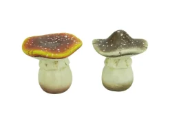 Pilz aus Keramik 5,5 cm Braun-Beige