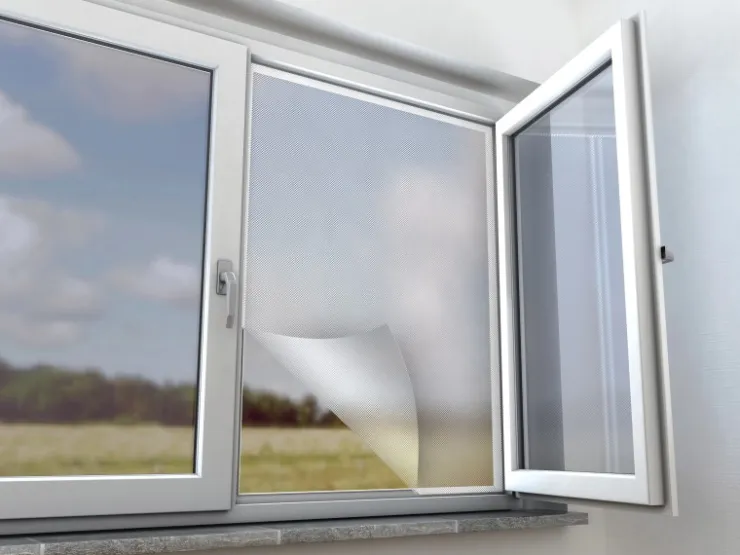 Pollenschutznetz Fenster Anthrazit 130 x 150 cm* Insektenschutz