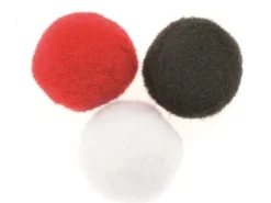 Pompons Mix ca. 50 Stück Rot-Weiß-Schwarz* Bastelzubehör|Bastelkleber