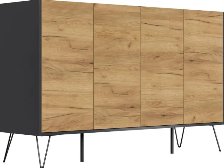 Posseik Sideboard Industrial P 4 Schubladen 4 Türen 155 cm Front* Möbelserien