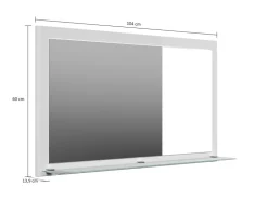 Posseik Spiegel Elite Glasablage farbig eingerahmt 104 cm x 60 cm Hochglanz* Garderoben