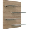 Posseik Wandregal Elite 4 Glasablagen 52 cm x 60 cm Eiche