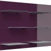 Posseik Wandregal Elite 6 Glasablagen 104 cm x 60 cm Brombeer