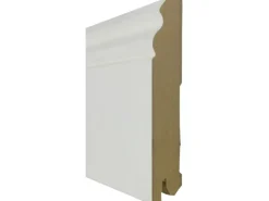 Praktikus Sockelleiste White & Black Stil Weiß 240 cm x 12 cm x 1,8 cm* Zierprofile