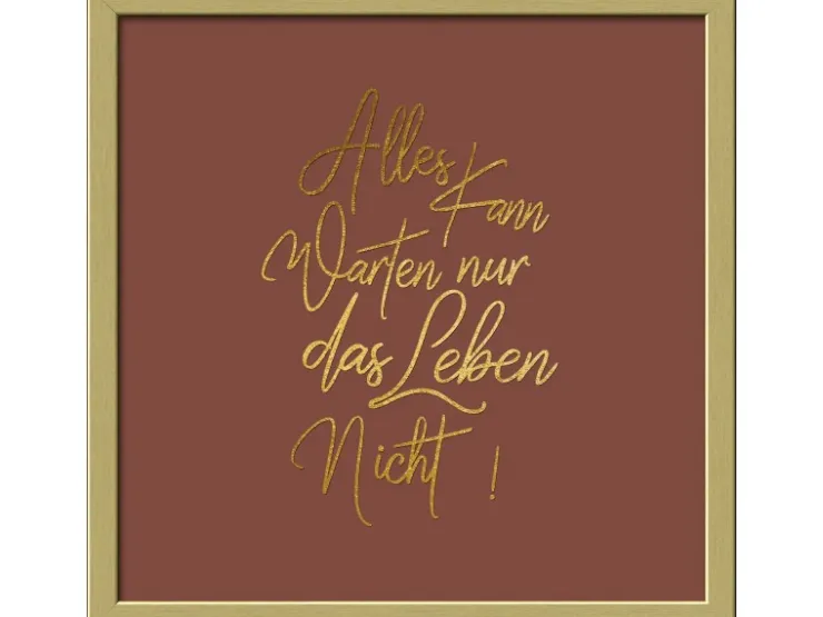 Pro Art Bild Framed Art Alles Kann Warten 30 cm x 30 cm