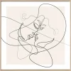 Pro Art Bild Framed Art Line Art Faces VI 50 cm x 50 cm