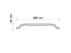 PROFHOME 157002 Deckenplatte Deckenelement Wandpaneel Stuckdekor, 60,0 cm x 60,0 cm x 6,5 cm Weiß* Deckenplatten