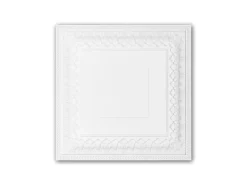 PROFHOME 157003 Deckenplatte Deckenelement Wandpaneel Stuckdekor, 60,0 cm x 60,0 cm x 7,0 cm Weiß* Deckenplatten