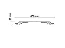 PROFHOME 157003 Deckenplatte Deckenelement Wandpaneel Stuckdekor, 60,0 cm x 60,0 cm x 7,0 cm Weiß* Deckenplatten