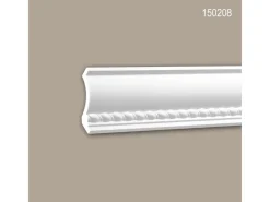 PROFHOME 150208 Eckleiste Zierleiste für indirekte Beleuchtung Stuckleiste 2 m 200 cm x 7 cm x 7 cm Weiß* Zierprofile