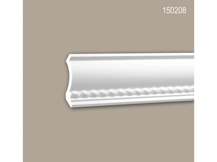 PROFHOME 150208 Eckleiste Zierleiste für indirekte Beleuchtung Stuckleiste 2 m 200 cm x 7 cm x 7 cm Weiß* Zierprofile