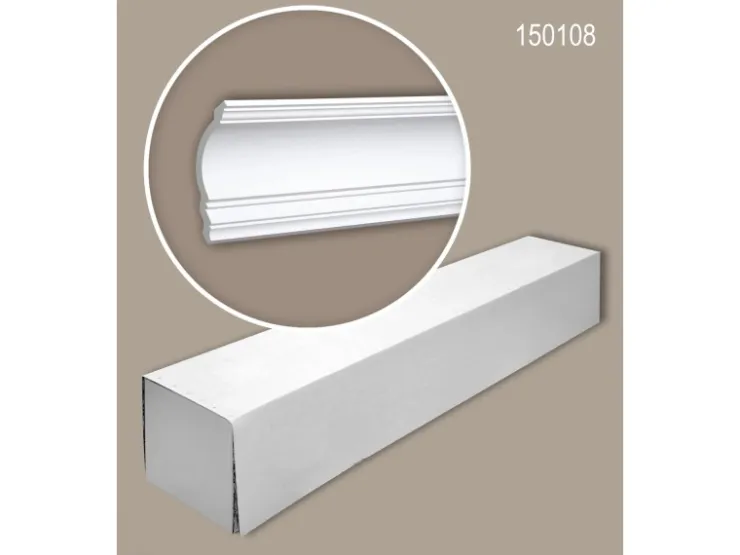 PROFHOME 150108 Eckleisten 1 Karton Set mit 10 Zierleisten 20 m Weiß* Zierprofile