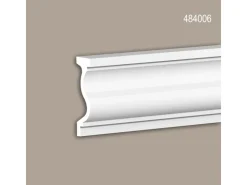 PROFHOME 484006 Gewände Fassadenprofil Stuckleiste Fassaden Element 2 m 200 cm x 6 cm x 20,2 cm Weiß