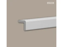 PROFHOME 650238 Kantenschutz-Profil Zierleiste Stuckleiste 2 m 200 cm x 3 cm x 3 cm Weiß* Zierprofile