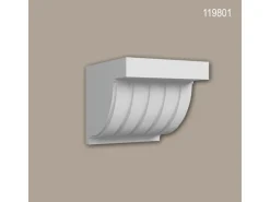 PROFHOME 119801 Konsole Zierelement Wandboard, 12,7 cm x 12 cm x 10 cm Weiß