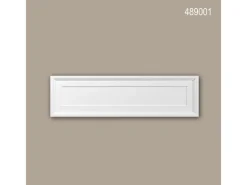 PROFHOME 489001 Pediment Fassadenstuck Fensterumrandung Fassaden Element 90,2 cm x 5,4 cm x 51 cm Weiß* Außen-Fassadenfarben
