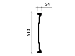 PROFHOME 489001 Pediment Fassadenstuck Fensterumrandung Fassaden Element 90,2 cm x 5,4 cm x 51 cm Weiß* Außen-Fassadenfarben