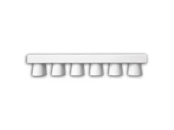 PROFHOME 437101 Regula Außenstuck Zierelement Fassaden Element 12 cm x 0,8 cm x 1,9 cm Weiß