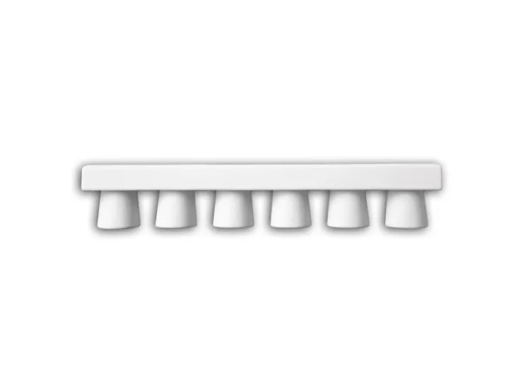 PROFHOME 437101 Regula Außenstuck Zierelement Fassaden Element 12 cm x 0,8 cm x 1,9 cm Weiß