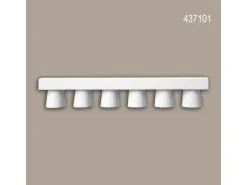 PROFHOME 437101 Regula Außenstuck Zierelement Fassaden Element 12 cm x 0,8 cm x 1,9 cm Weiß