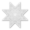 PROFHOME 157501 RoSette Deckenplatte Zierelement Deckenelement 53,5 x 53,5 cm 53,5 cm x 53,5 cm x 6,1 cm Weiß