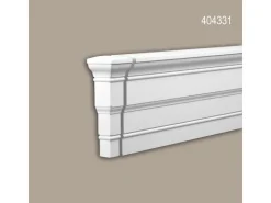 PROFHOME 404331 Stirnelement Außenstuck Zierelement Fassaden Element 6,7 cm x 6,7 cm x 20,8 cm Weiß* Außen-Fassadenfarben