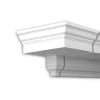 PROFHOME 401133 Stirnelement Außenstuck Zierelement Fassaden Element 36 cm x 36 cm x 26,5 cm Weiß* Außen-Fassadenfarben