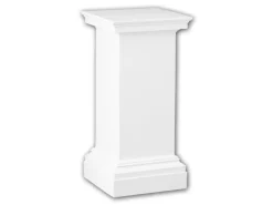 PROFHOME 114001 Vollsäulen Postament Säule Zierelement dekoratives Element 65 cm x 31,8 cm x 31,8 cm Weiß