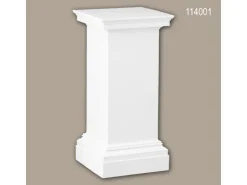 PROFHOME 114001 Vollsäulen Postament Säule Zierelement dekoratives Element 65 cm x 31,8 cm x 31,8 cm Weiß