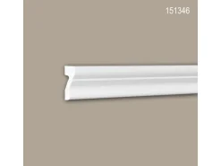 PROFHOME 151346 Wand- und Friesleiste Stuckleiste Zierleiste Wandleiste 2 m 200 cm x 1,6 cm x 3,4 cm Weiß
