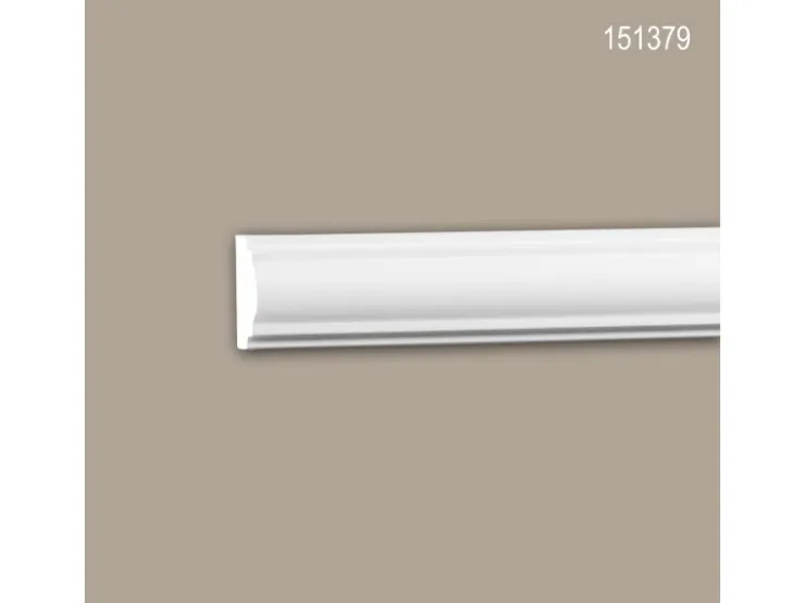 PROFHOME 151379 Wand- und Friesleiste Stuckleiste Zierleiste Friesleiste 2 m 200 cm x 1,3 cm x 3 cm Weiß