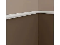 PROFHOME 151379 Wand- und Friesleiste Stuckleiste Zierleiste Friesleiste 2 m 200 cm x 1,3 cm x 3 cm Weiß